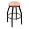 Holland Bar Stool Co 30" Swivel Bar Stool, Black Wrinkle, Nat Oak Seat X802 - alternate 1